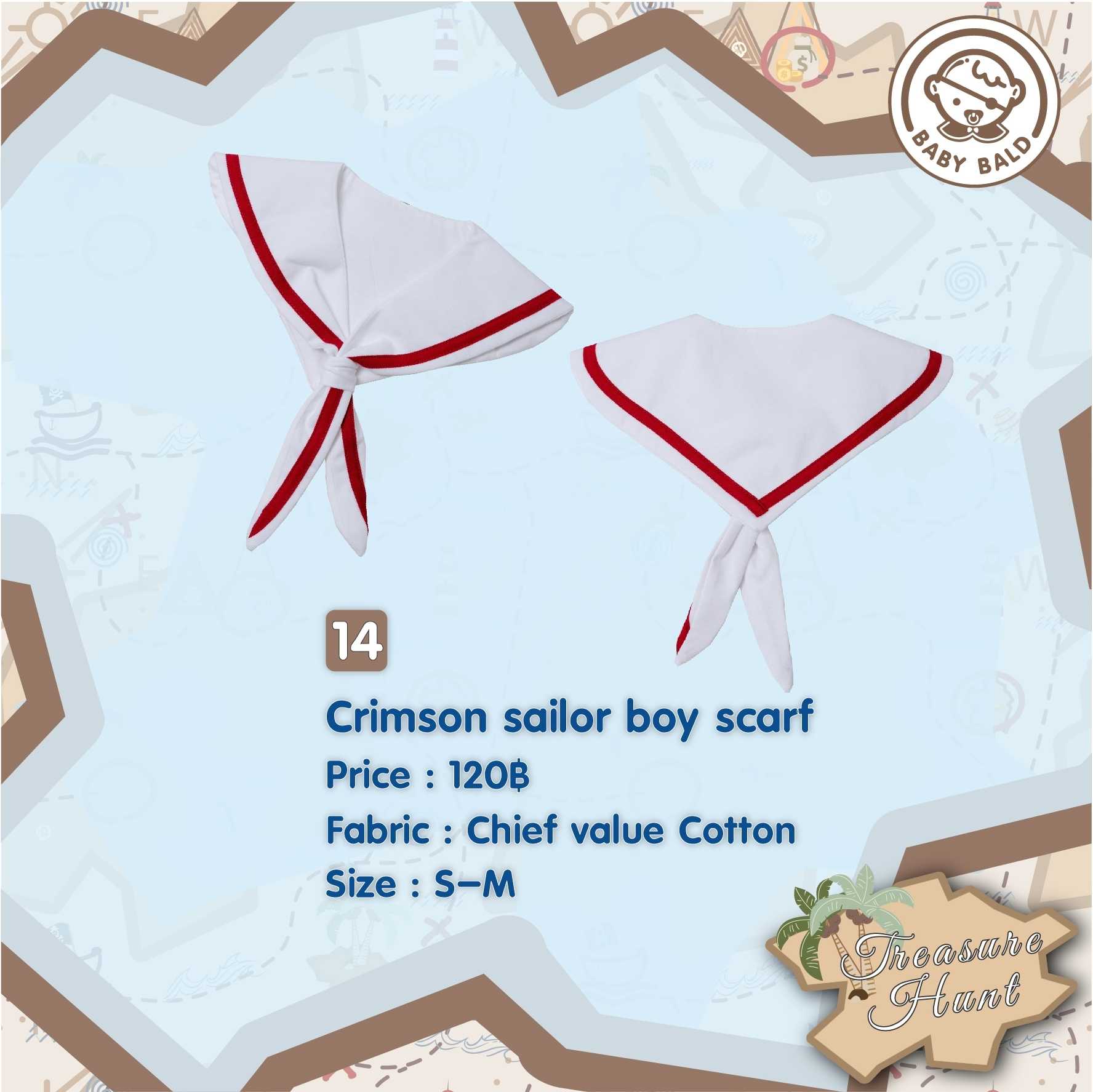 14 Treasure Hunt Crimson Sailor Boy Scarf