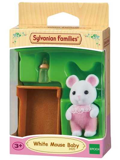 Sylvanian Families White Mouse Baby / ซิลวาเนียน แฟมิลี่ เบบี้หนูขาว