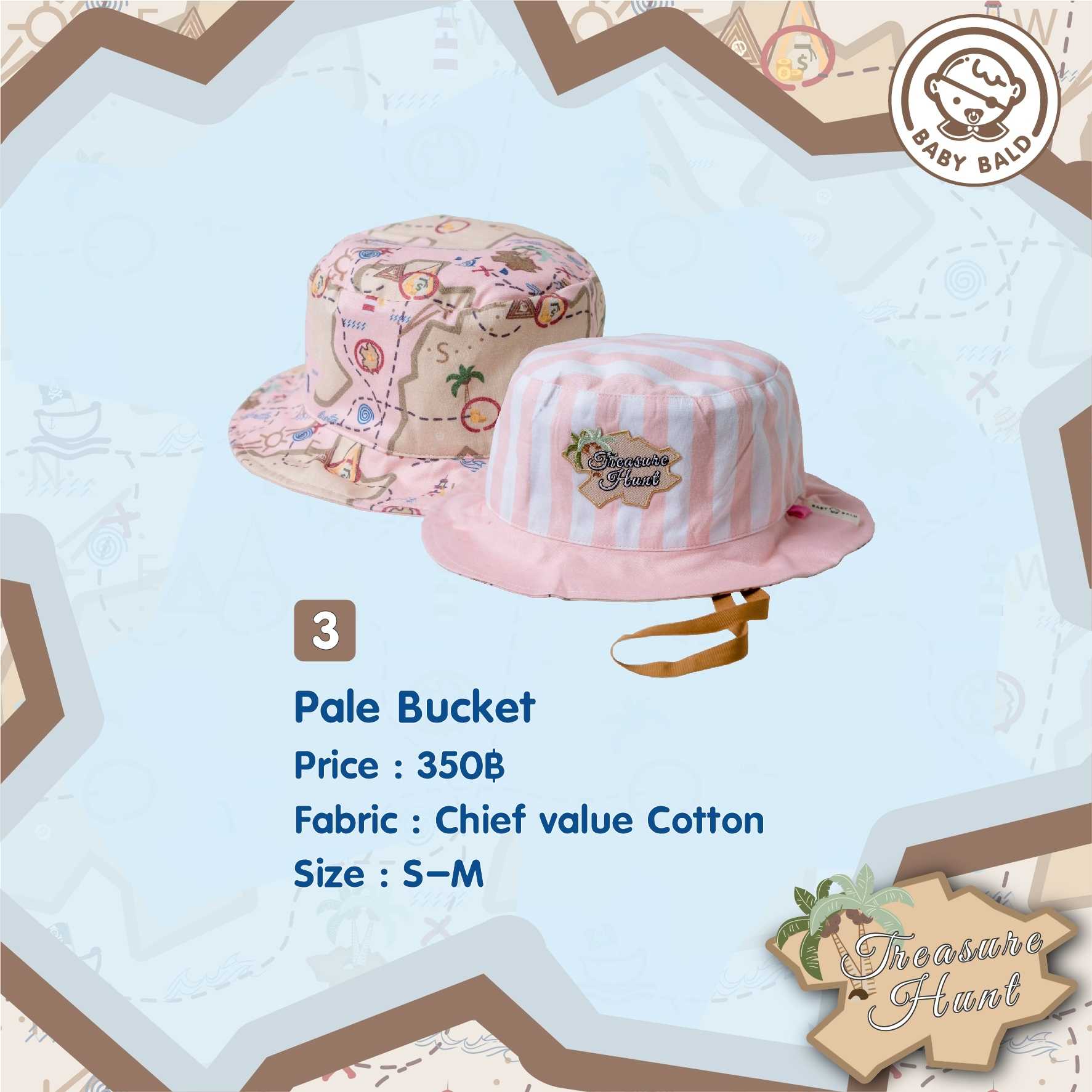 3 Treasure Hunt Pale Pink Bucket