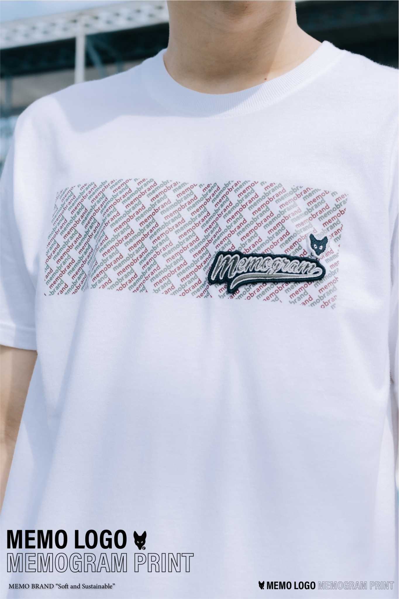 เสื้อยืด Memo Supersoft Premium งานปัก รุ่น Memogram Print สินค้าลิขสิทธิ์แท้