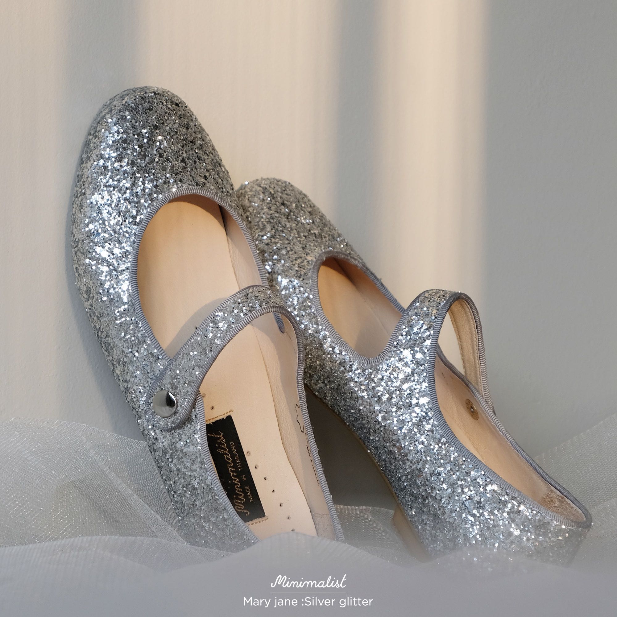 Mary jane in Silver glitter