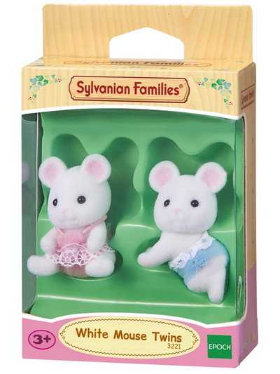 Sylvanian Families White Mouse Twins / ซิลวาเนียน แฟมิลี่ ฝาแฝดหนูขาว