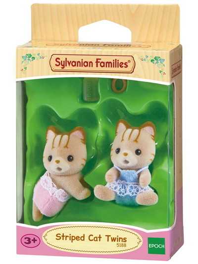 Sylvanian Families Striped Cat Twins / ซิลวาเนียน แฟมิลี่ ฝาแฝดแมวลาย