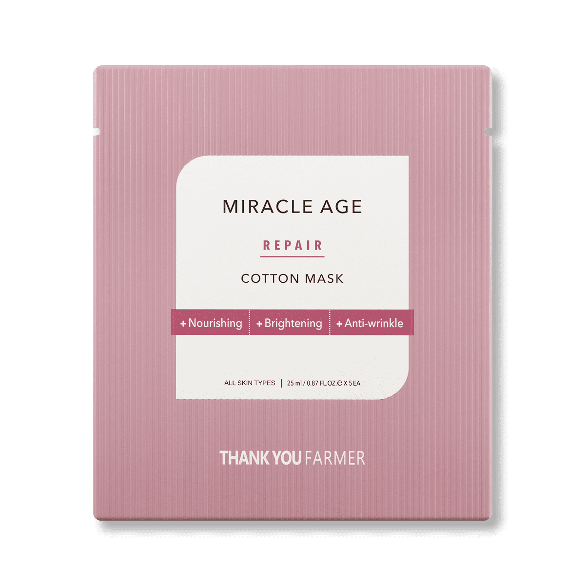 Miracle Age Repair Cotton Mask แผ่นมาส์คเพื่อการถนอมผิว กระจ่างใส ลดเลือนริ้วรอยแห่งวัย