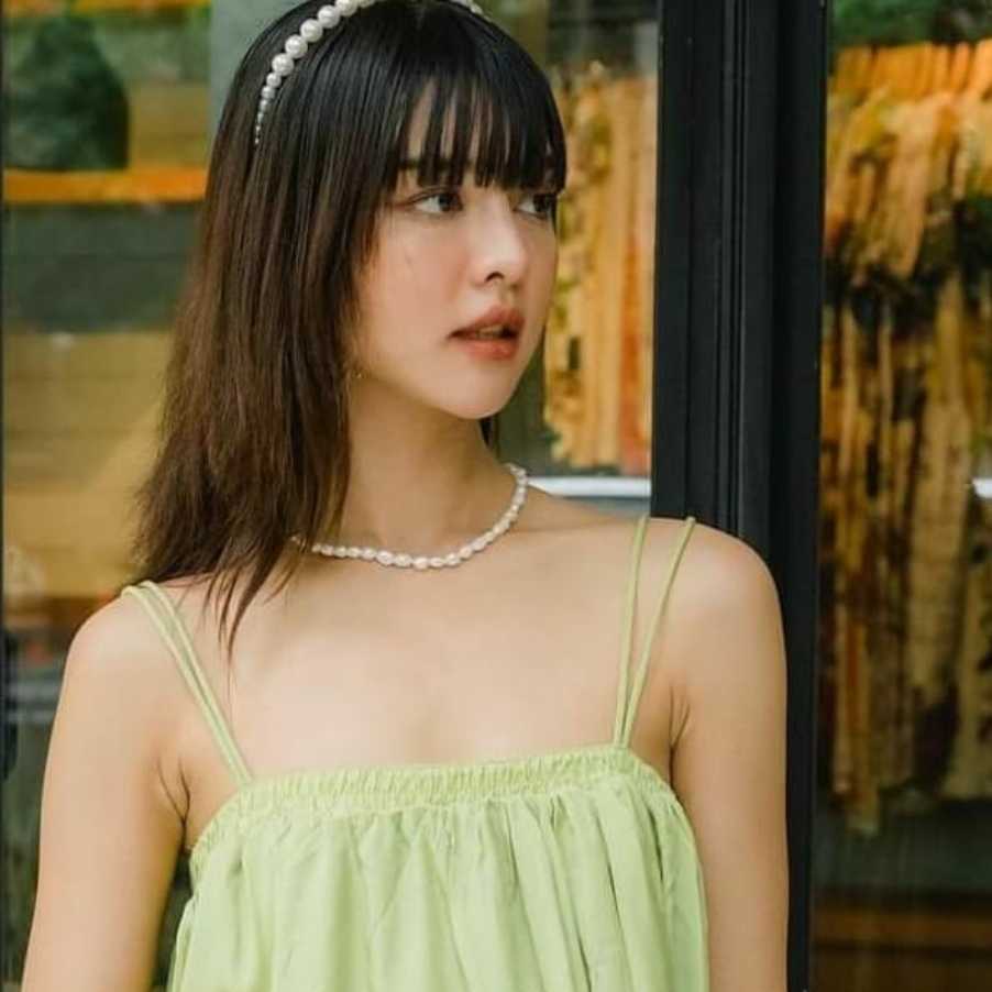 N027 สร้อยมุกน้ำจืดทรงบาร็อค 7 มม. Freshwater pearl Necklace