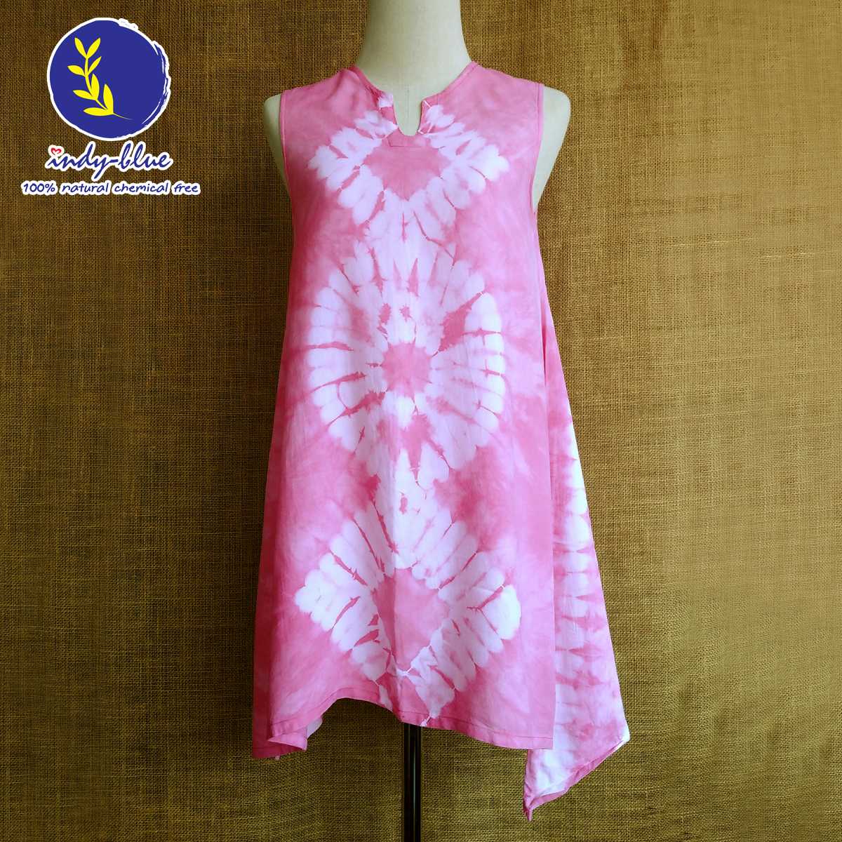 เสื้อปลายแหลม มัดย้อมสีธรรมชาติ