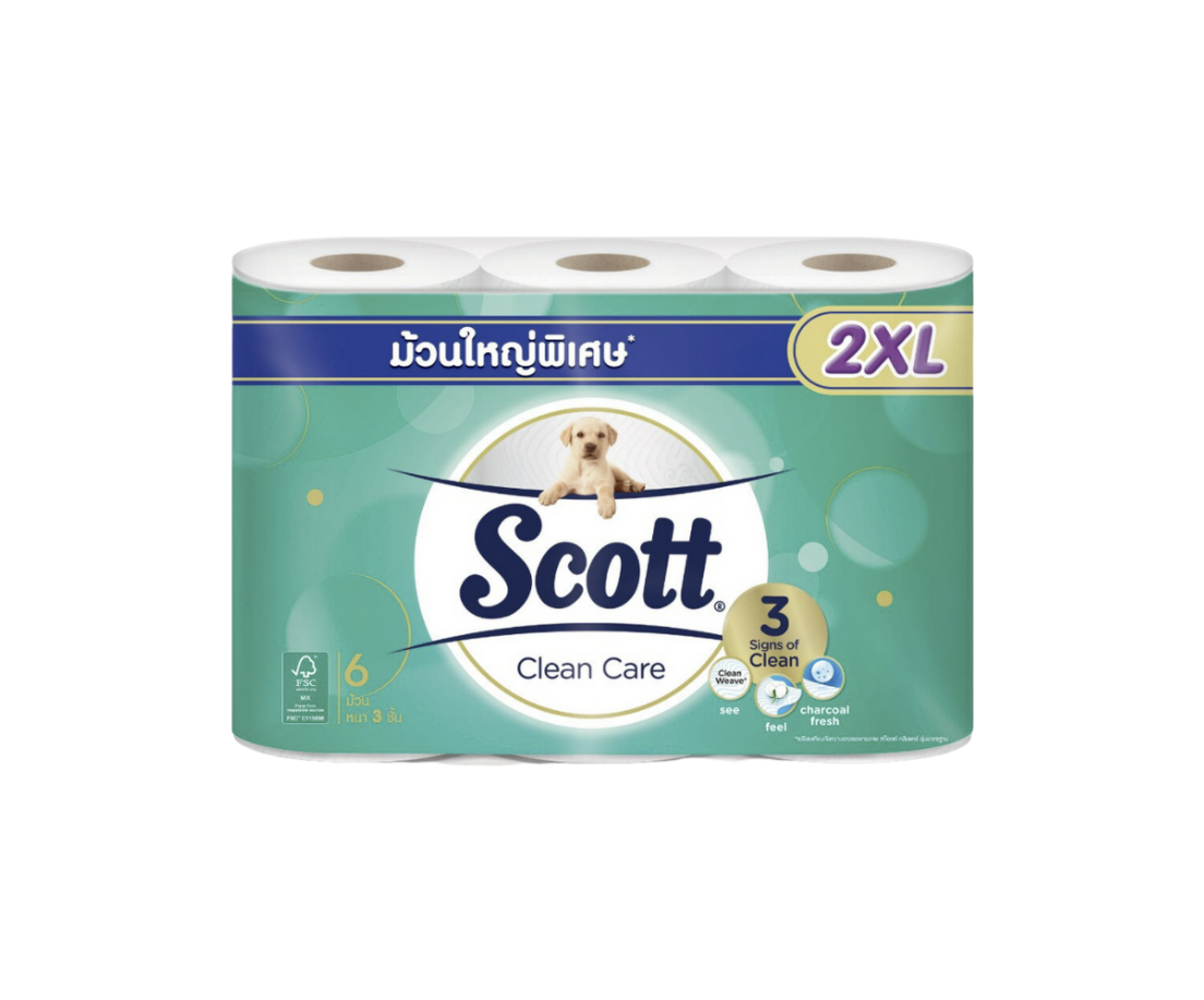 กระดาษทิชชู่สก๊อตต์ คลีนแคร์ 2XL บรรจุ6ม้วน