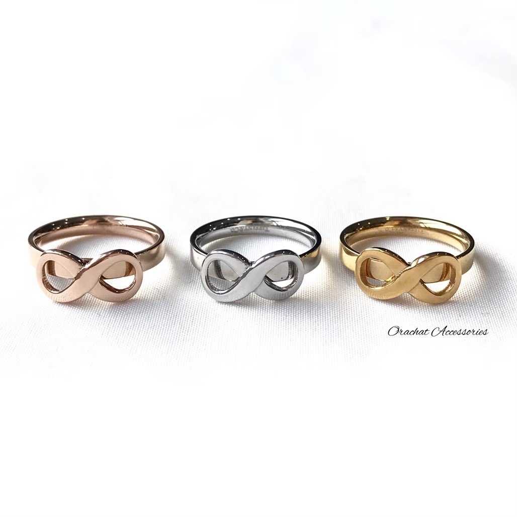 💢CLEARANCE💢 Infinity 14k ring. (แหวนงานชุบ 14k สแตนเลส สวย ทน เงา ไม่ลอกไม่ดำ โดดน้ำหอมได้)