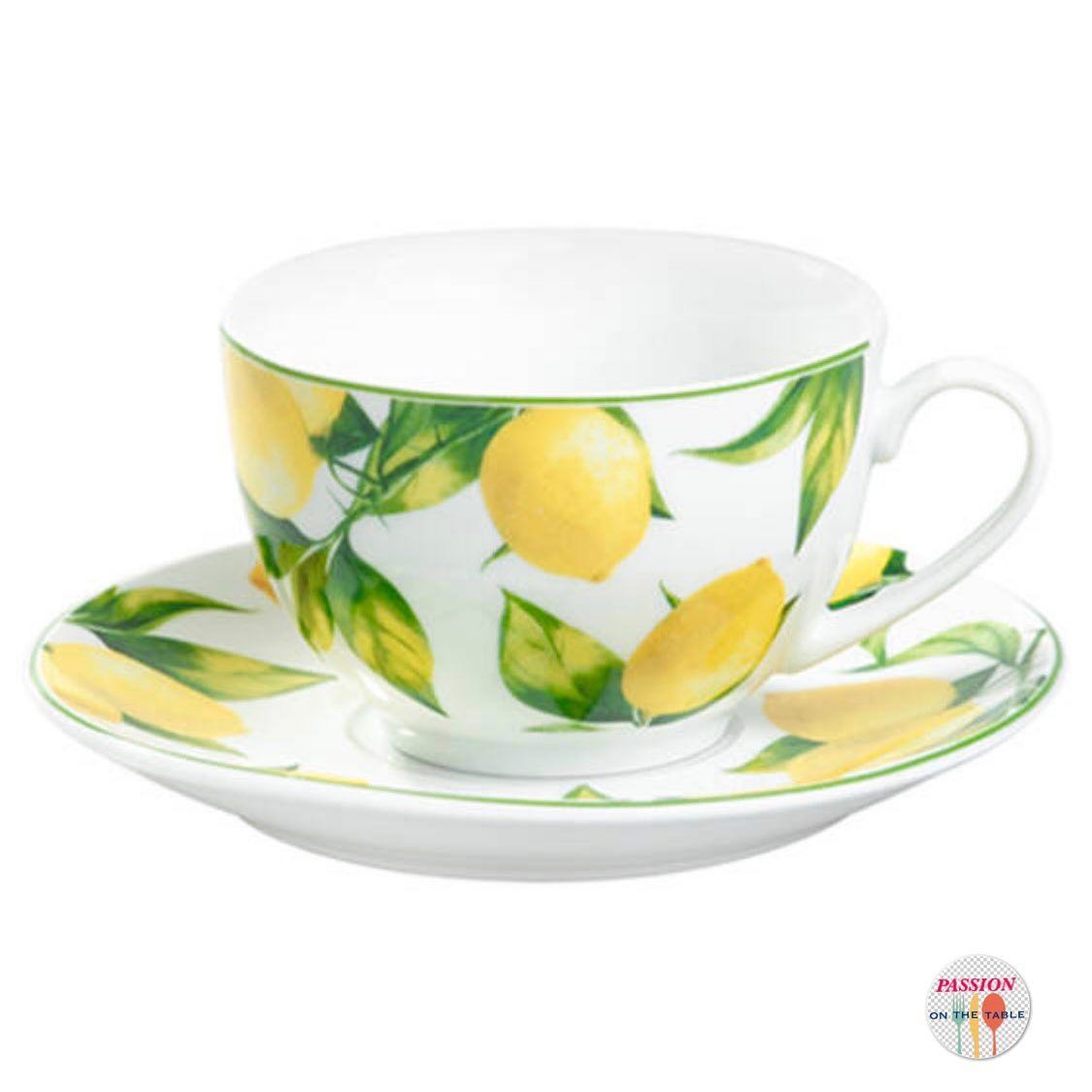 𝚂𝚒𝚌𝚒𝚕𝚒𝚊𝚗𝚜 𝙻𝚎𝚖🍋𝚗 𝚃𝚎𝚊𝚌𝚞𝚙 ชุดถ้วยชา Porcelain