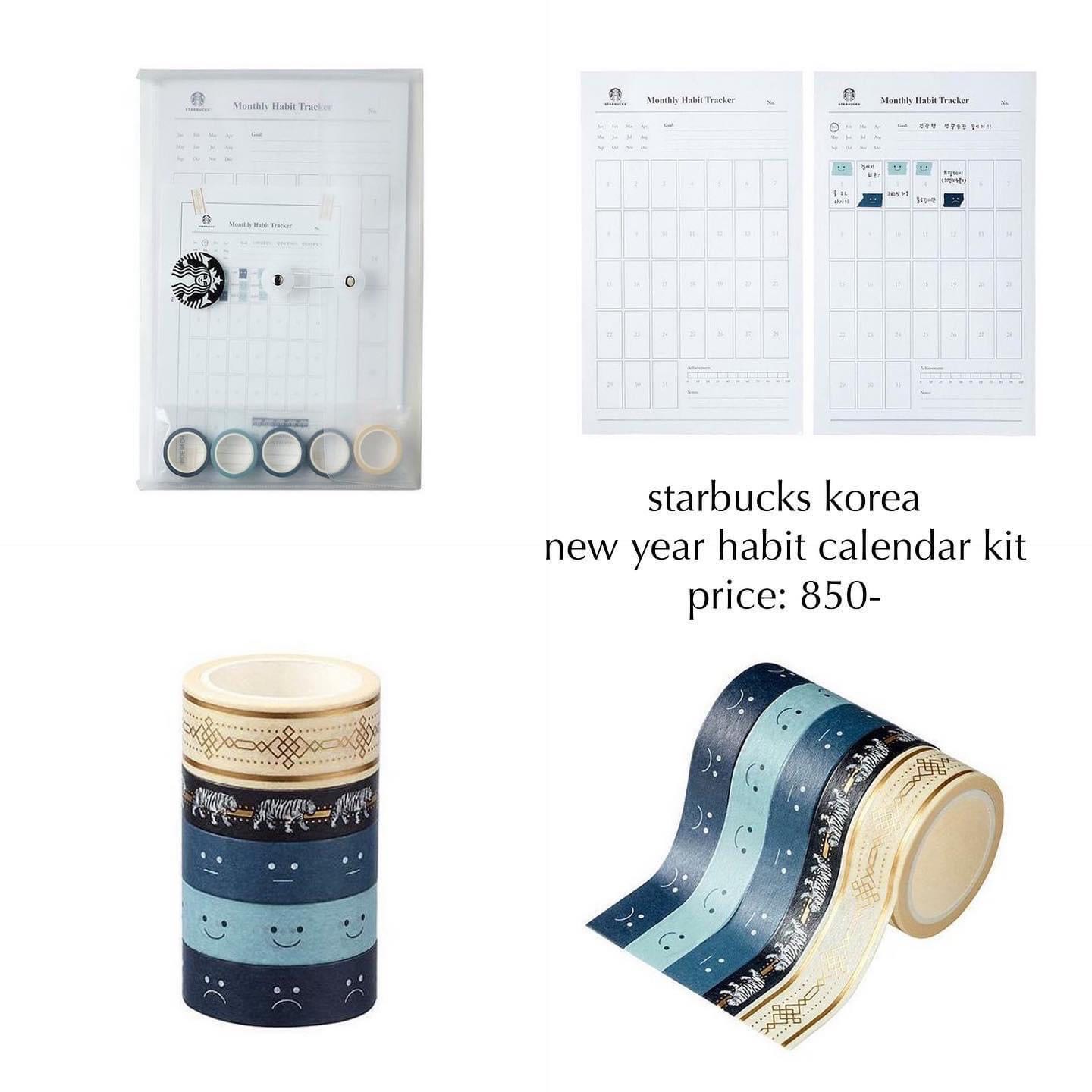 ♡starbucks korea new year habit calendar kit