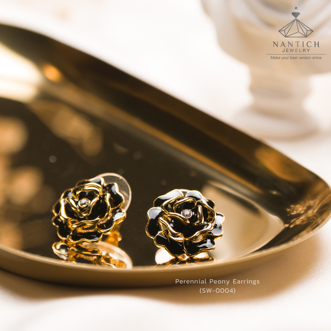 Perennial Peony Earrings (SW-0004)