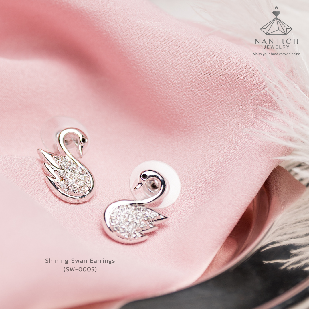 Shining Swan Earrings (SW-0005)