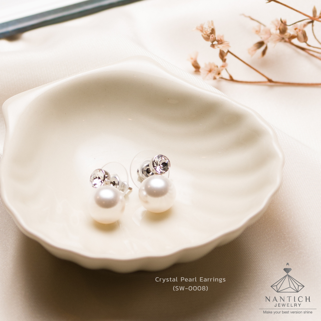 Crystal Pearl Earrings (SW-0008)