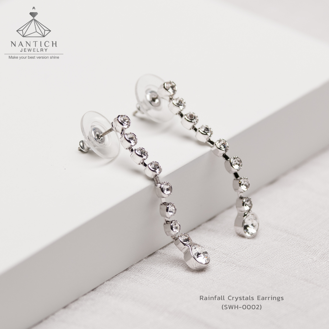 Rainfall Crystals Earrings (SWH-0002)