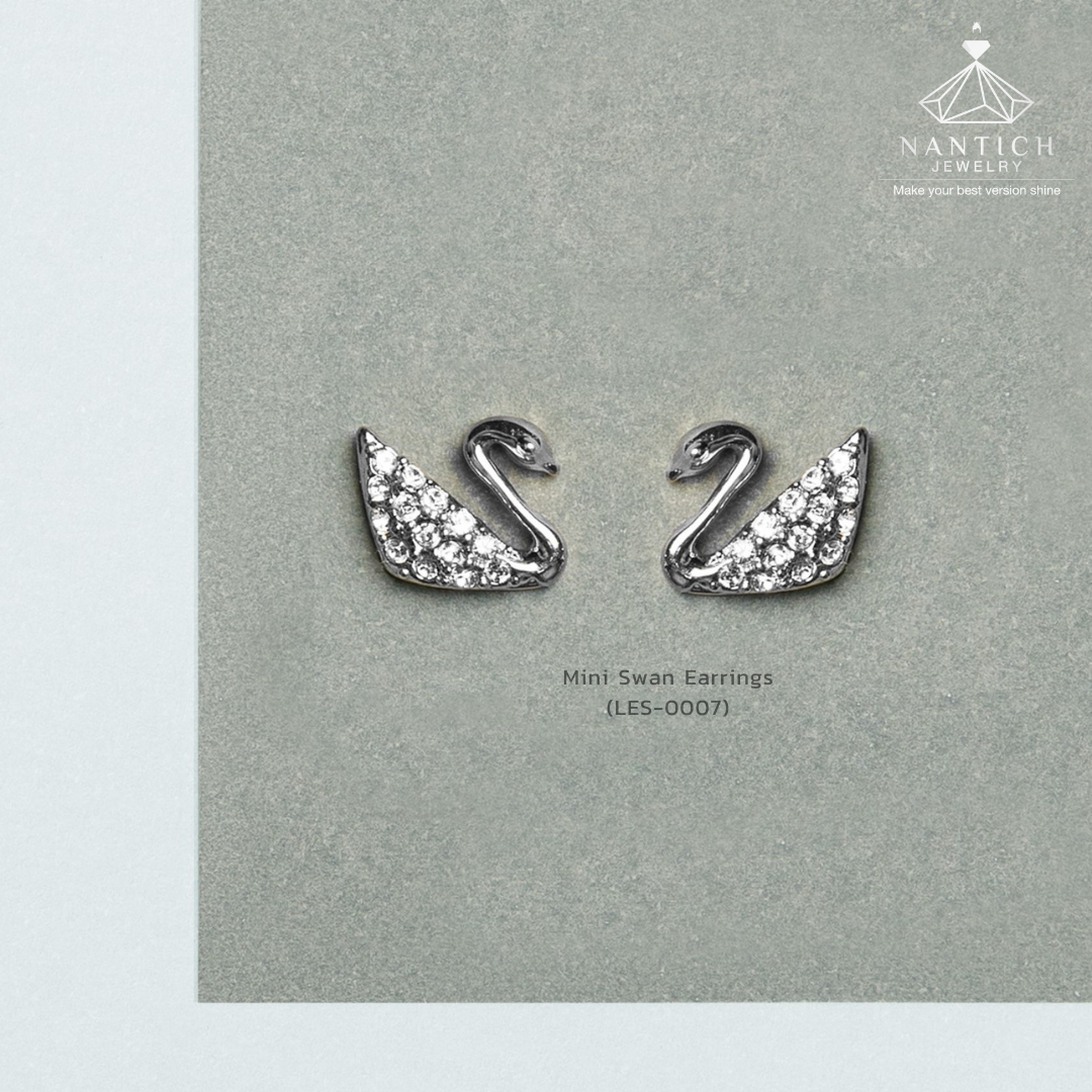Mini Swan Earrings (LES-0007)