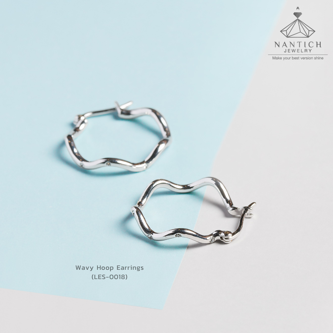 Wavy Hoop Earrings (LES-0018)