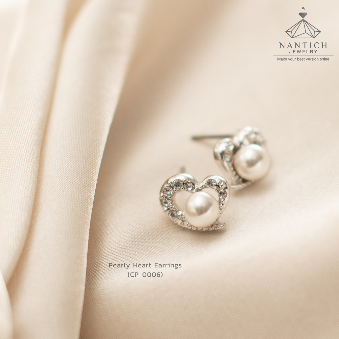 Pearly Heart Earrings (CP-0006)