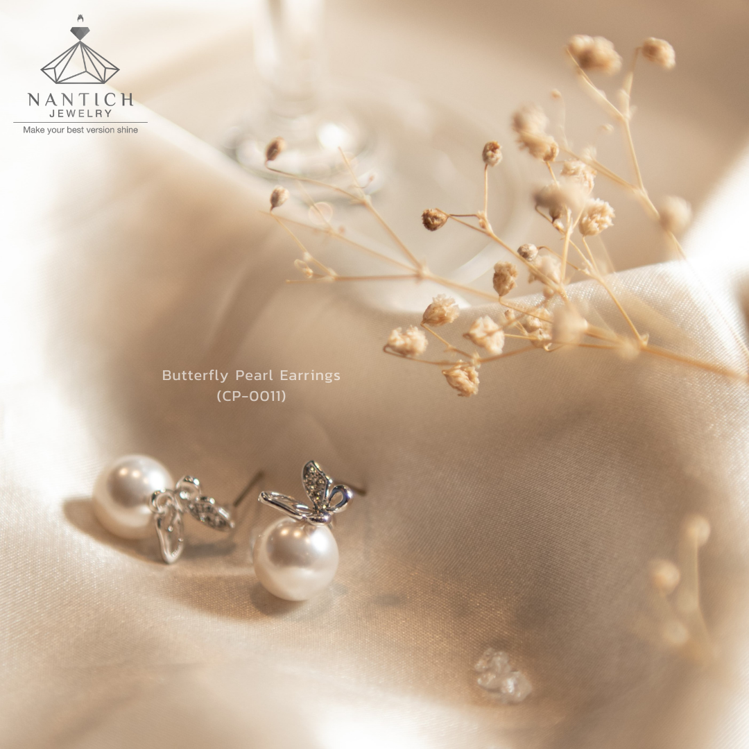 Butterfly Pearl Earrings (CP-0011)