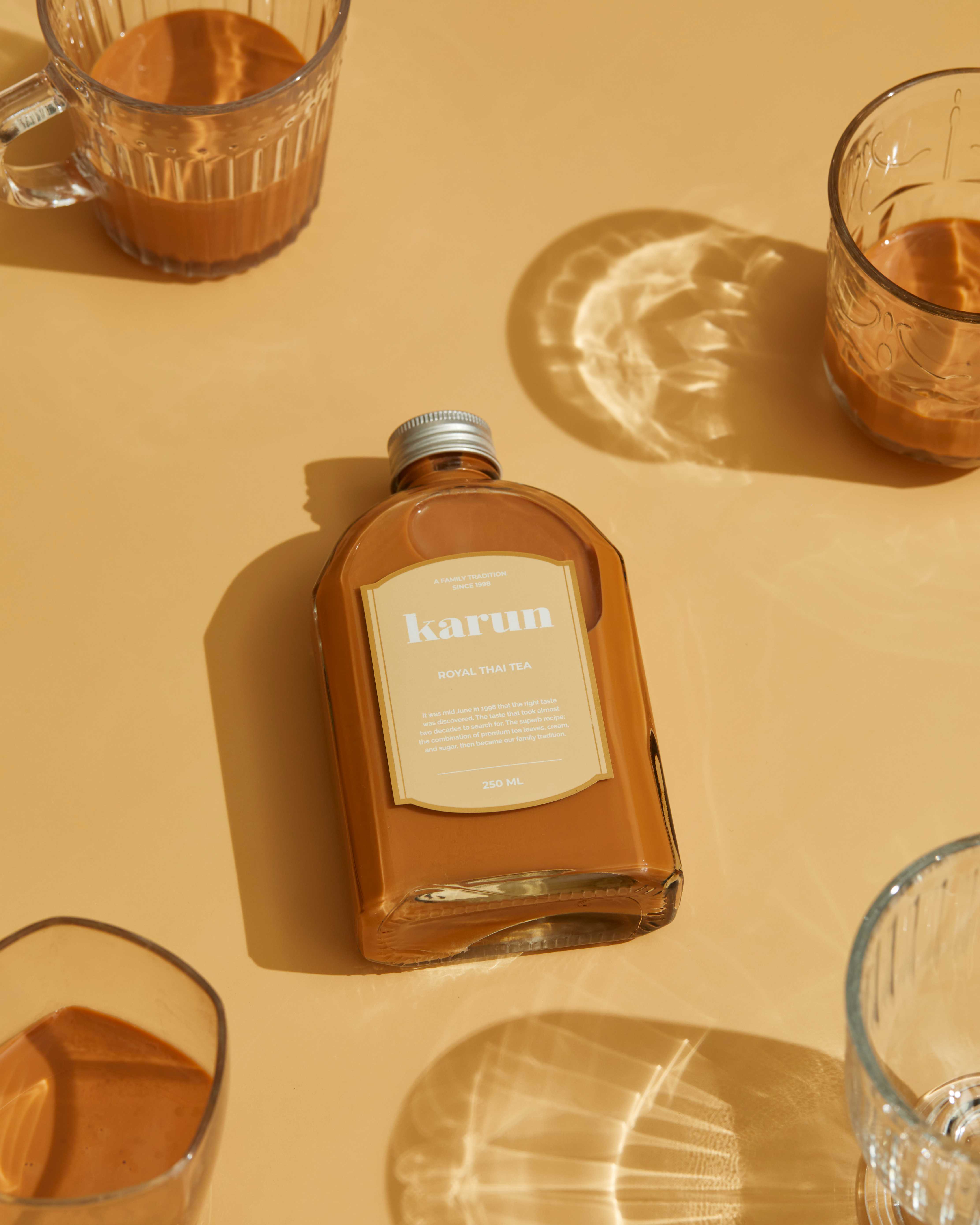 Karun Thai Tea No Sugar 0% 250ml. (Bottle)