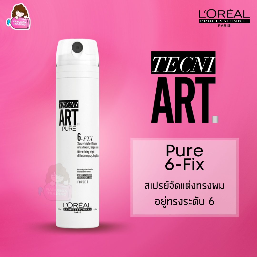 LOREAL Tecni Art Pure 6 Fix 250ml (Force 6)