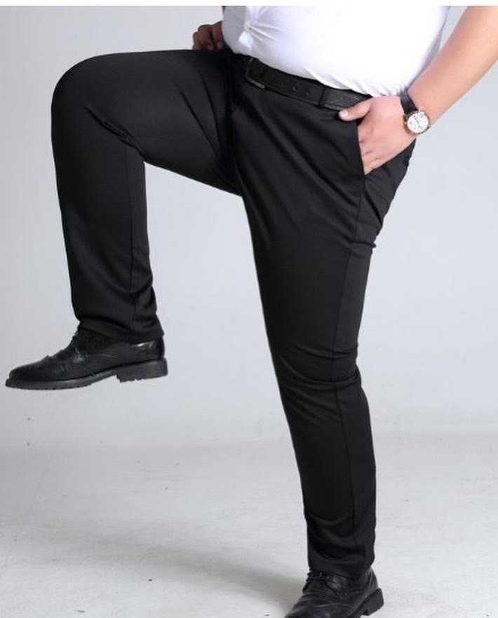 bp กางเกงสแล็ค ไซส์ใหญ่ ผ้ายืด สีดำ