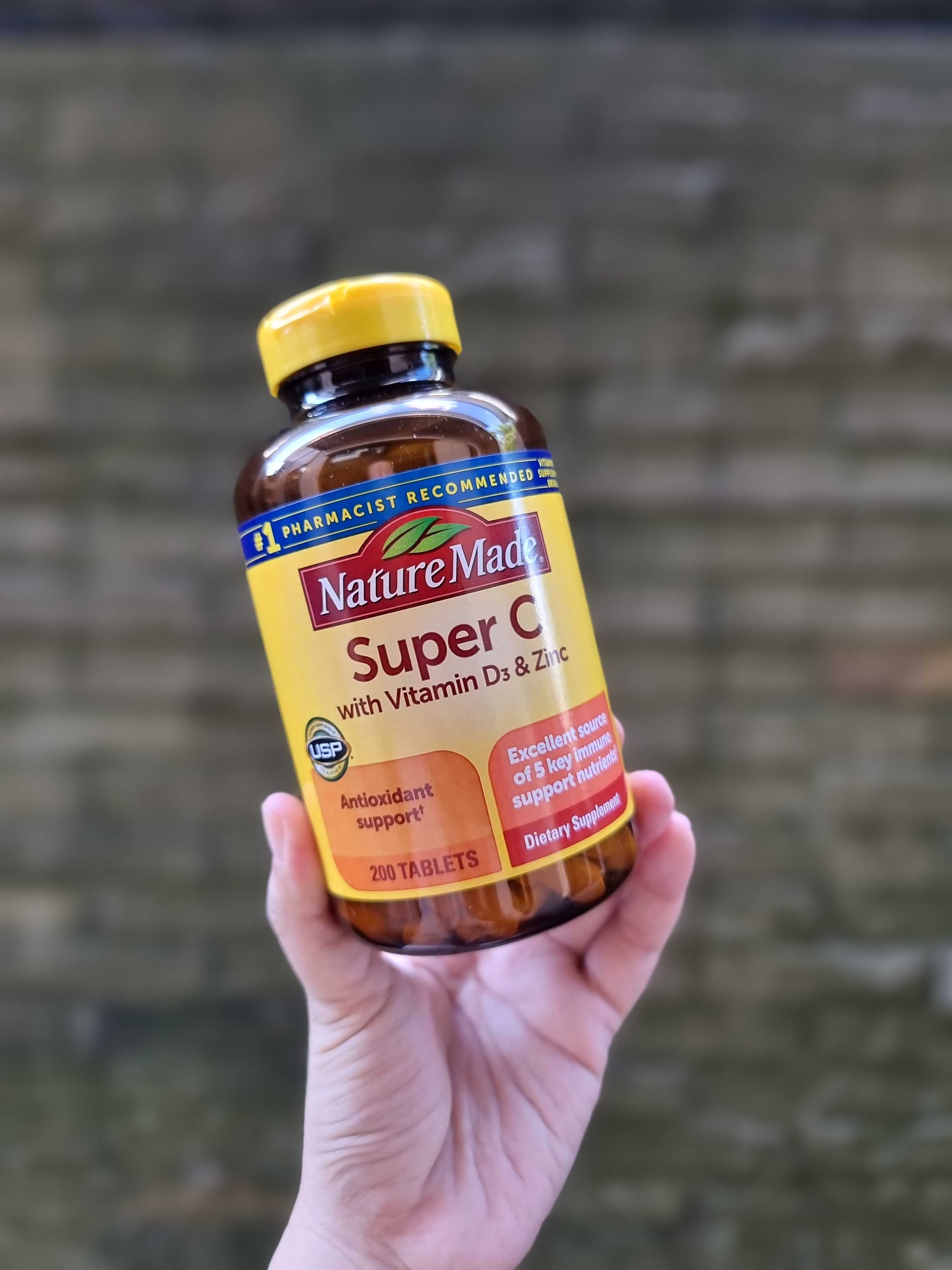 Nature Made Super C with Vitamin D3 & Zinc 200 เม็ด