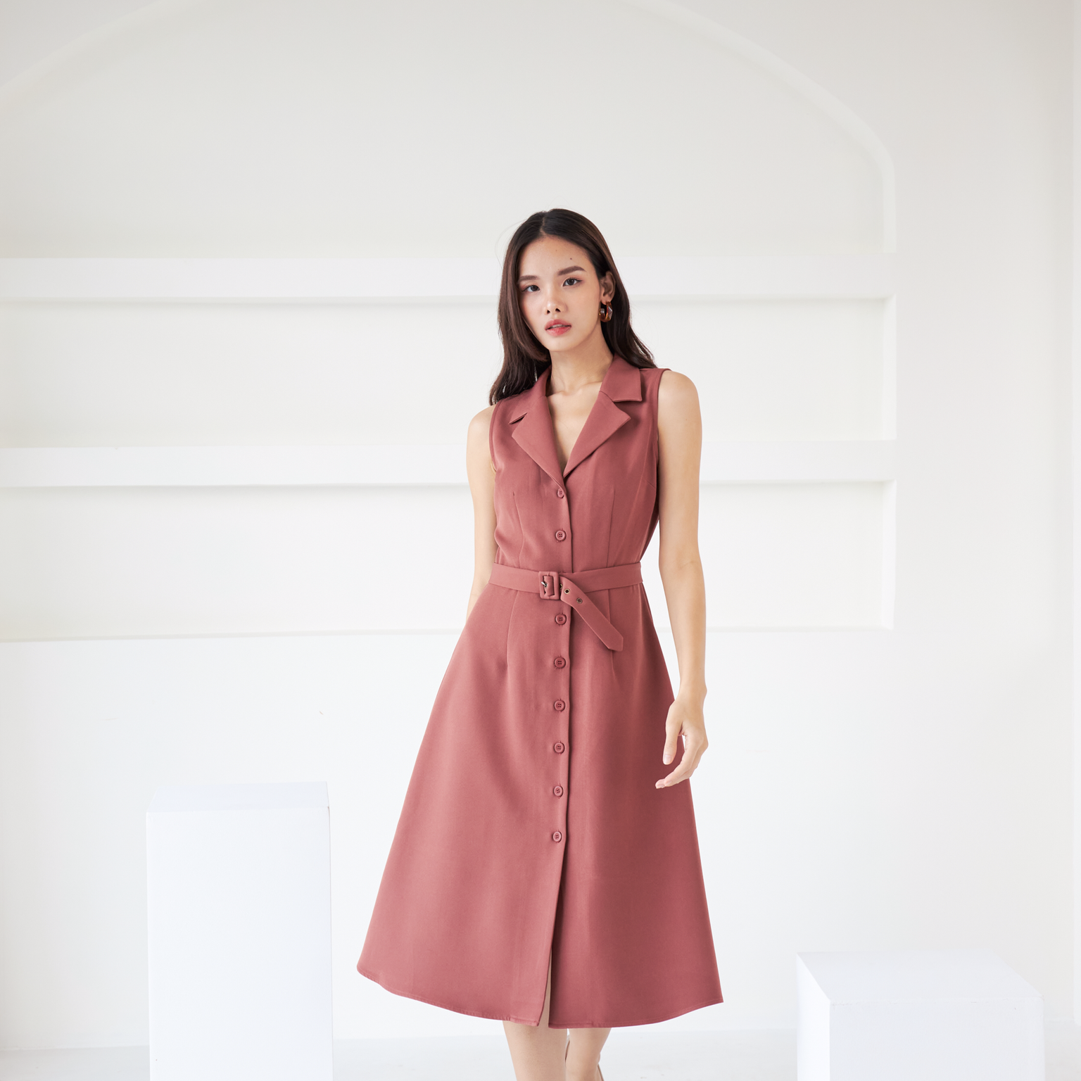 Elly Midi Dress - Toffee 