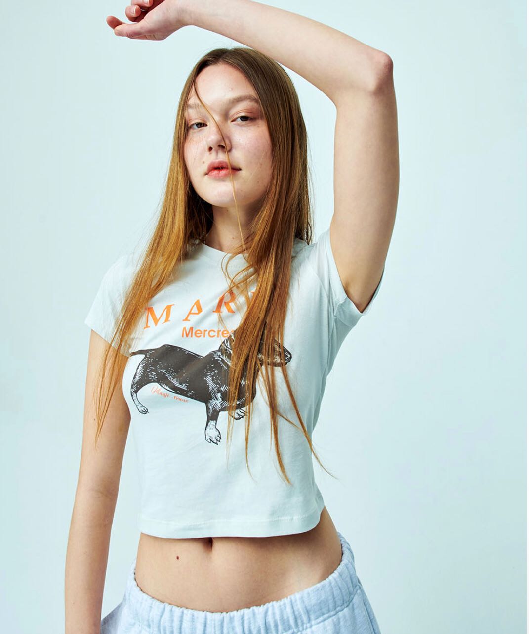 [PRE-ORDER] CROPPED TSHIRT DDANJI LIGHTBEIGE