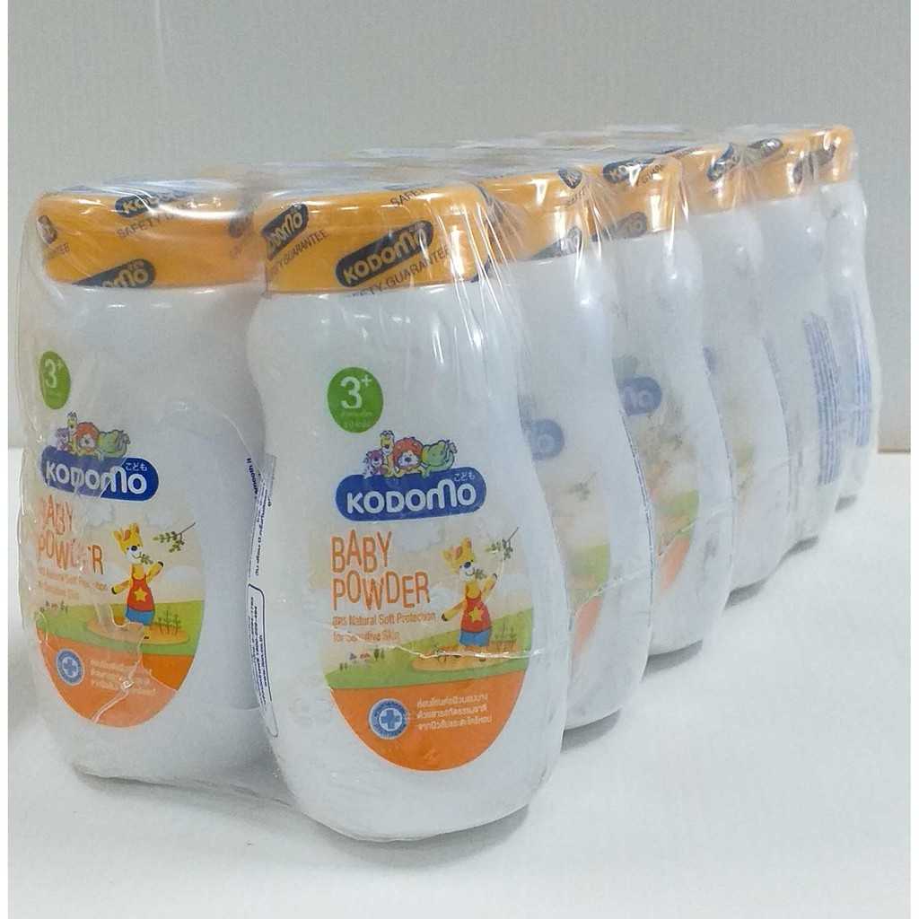 โคโดโม แป้งฝุ่นเด็ก สูตร Natural Protection ( สีส้ม ) 50 กรัม x 12 ขวด   8850002014596 (01)