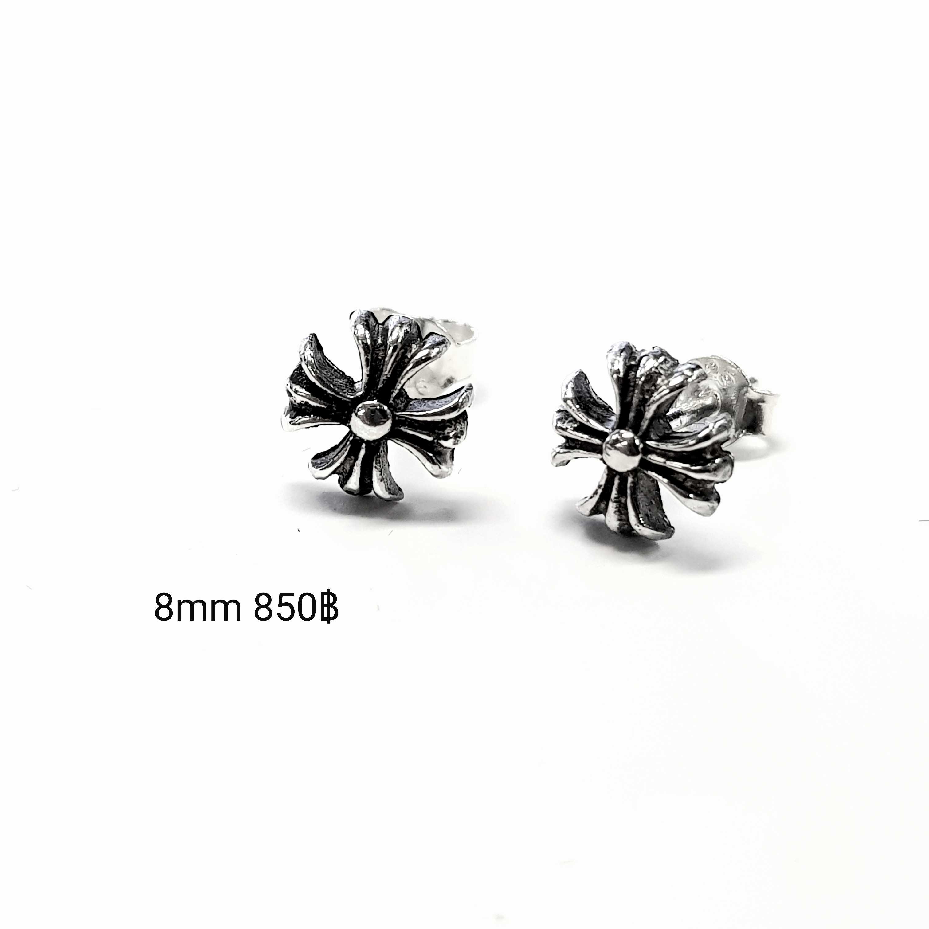 ต่างหูกางเขน8mm