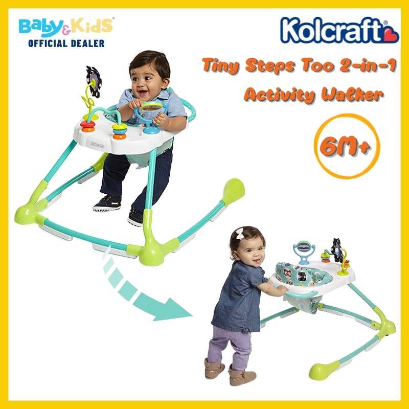 Kolcraft  รถหัดเดิน Tiny Steps Too - 2-in-1 Infant & Baby Activity Walker