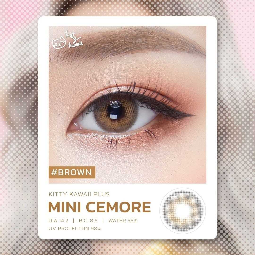 คอนแทคเลนส์ รุ่น Mini cemore brown ขนาด 14.2