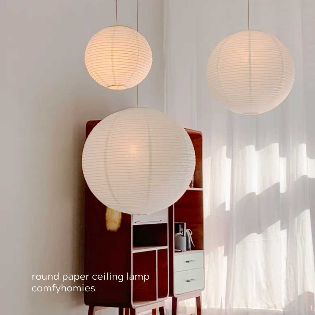 ROUND PAPER CEILING LAMP