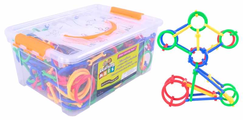 ตัวต่อแบบมือจับหลากสี (Color handle puzzle) [Learning Mats]