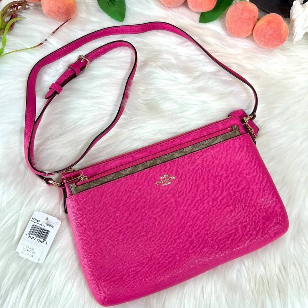 EAST/WEST CROSSBODY WITH POP-UP POUCH IN 🔷CROSSGRAIN LEATHER