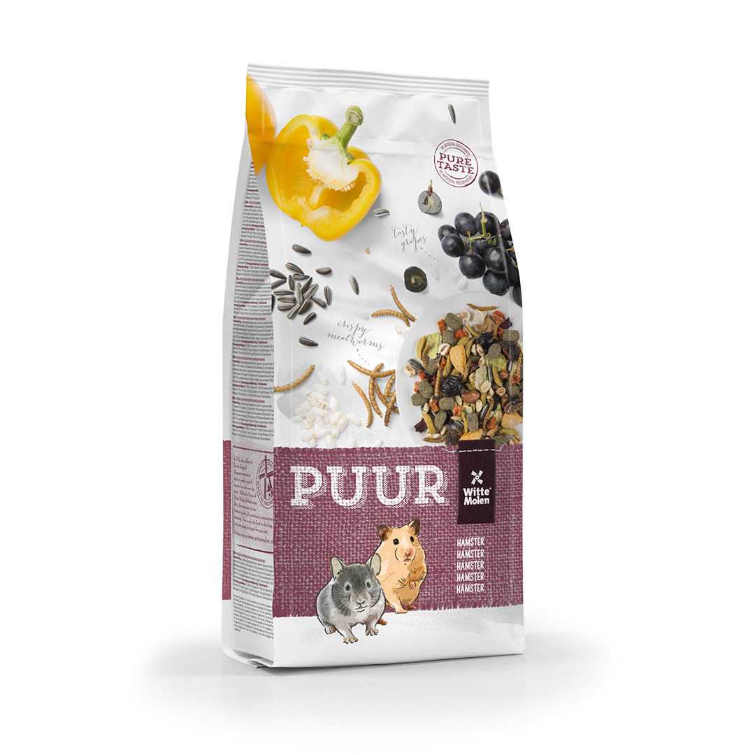 อาหารหนูแฮมสเตอร์สูตรพริกหยวก Puur Hamster  400 กรัม