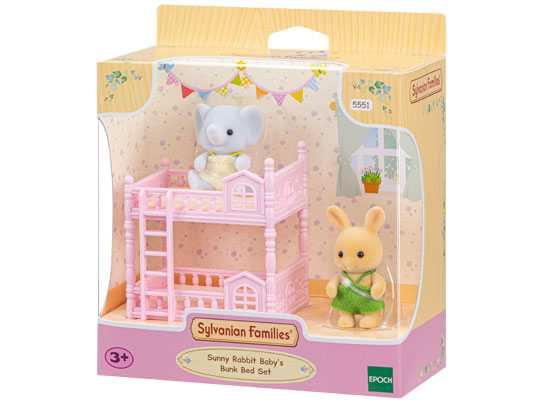 Sylvanian Families Sunny Rabbit Baby's Bunk Bed Set / ซิลวาเนียน ชุดเบบี้ซันนี่แรบบิทและเตียงนอน