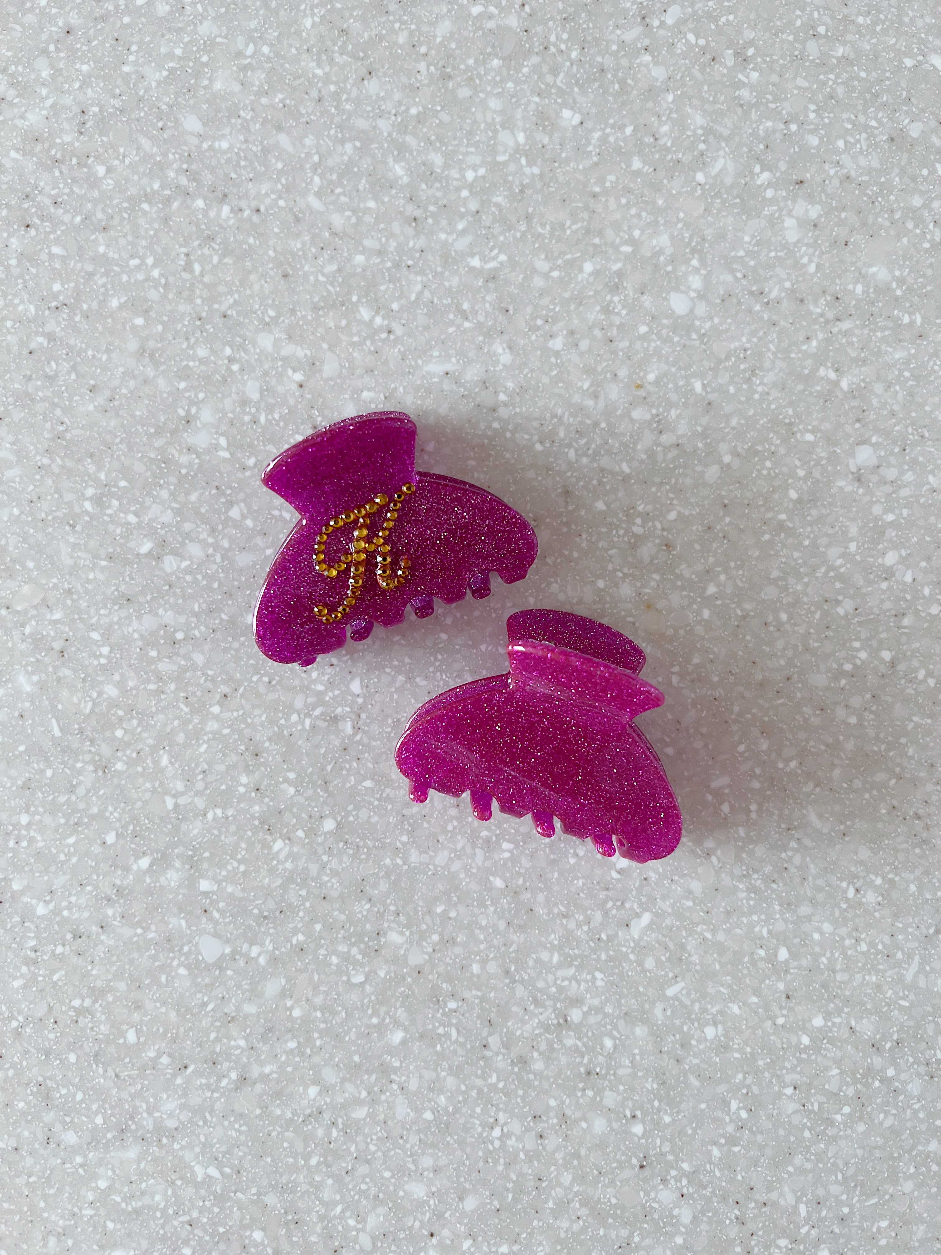 กิ๊ฟรุ่น Mini Posies สี Fuscia ขนาด 5 cm (ติดชื่อได้ 2 ด้าน)