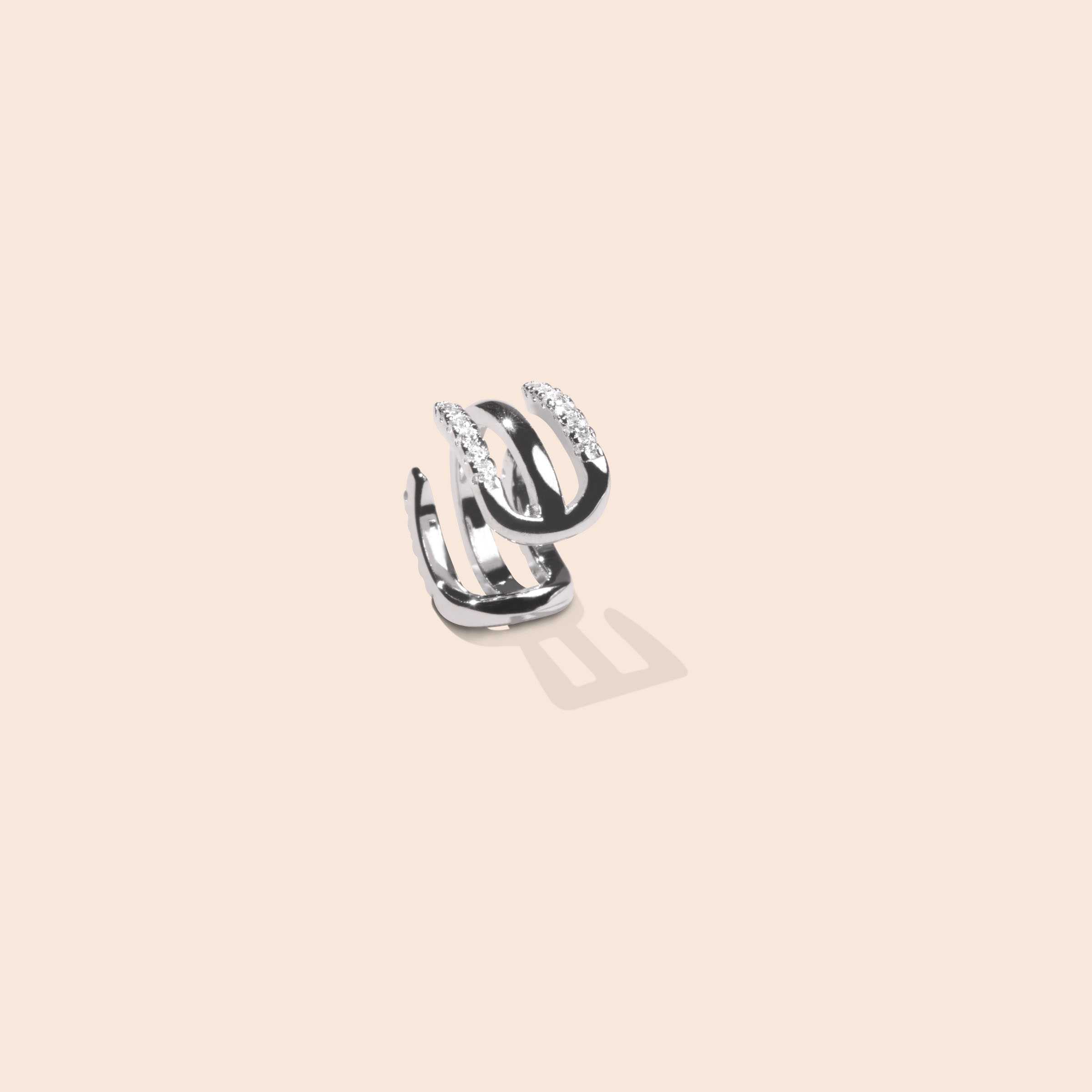 GEMMAPIECE ต่างหูหนีบ Double Nail It Earcuff