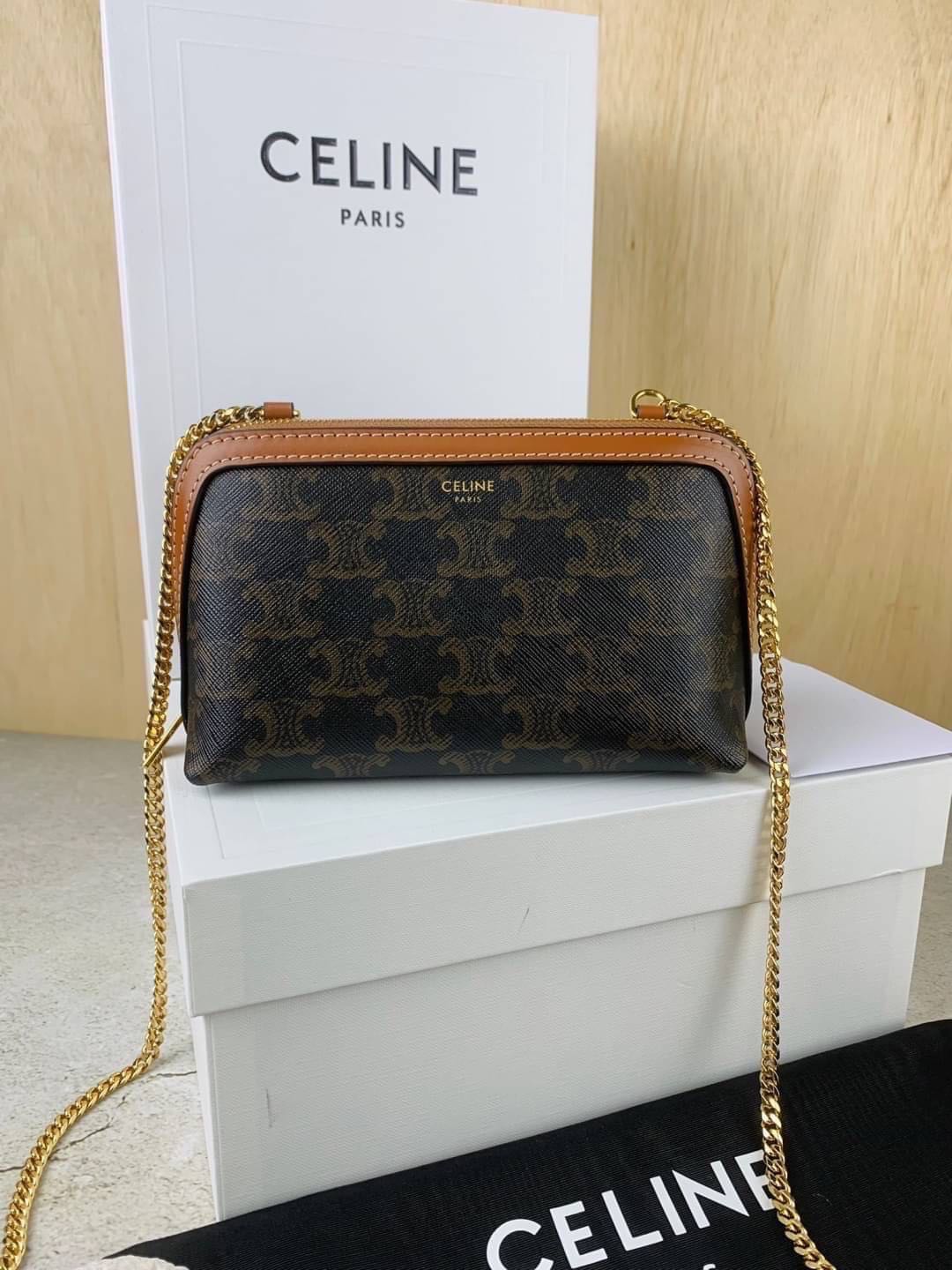 Celine clutch with chain