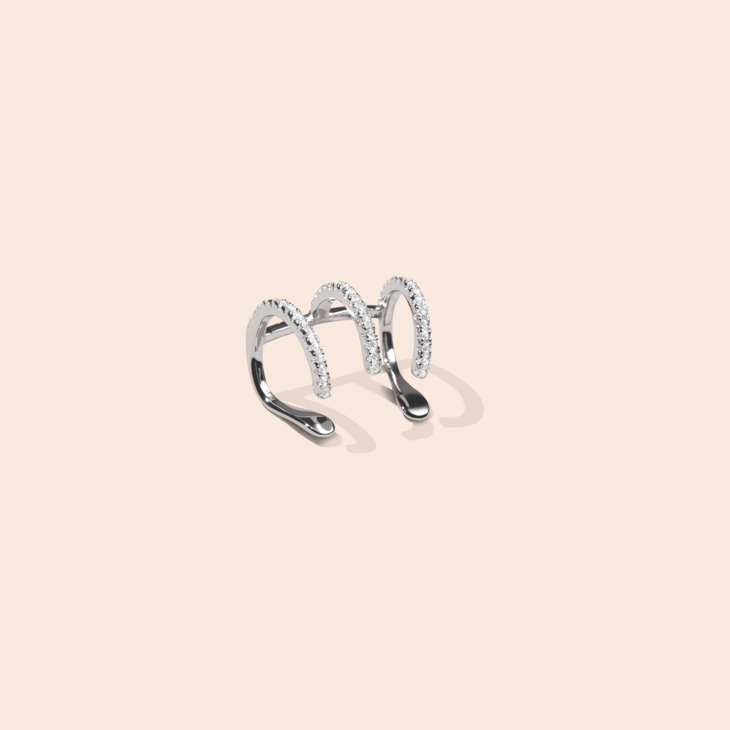 GEMMAPIECE ต่างหูหนีบ Emily 3 Diamond Bar Earcuff