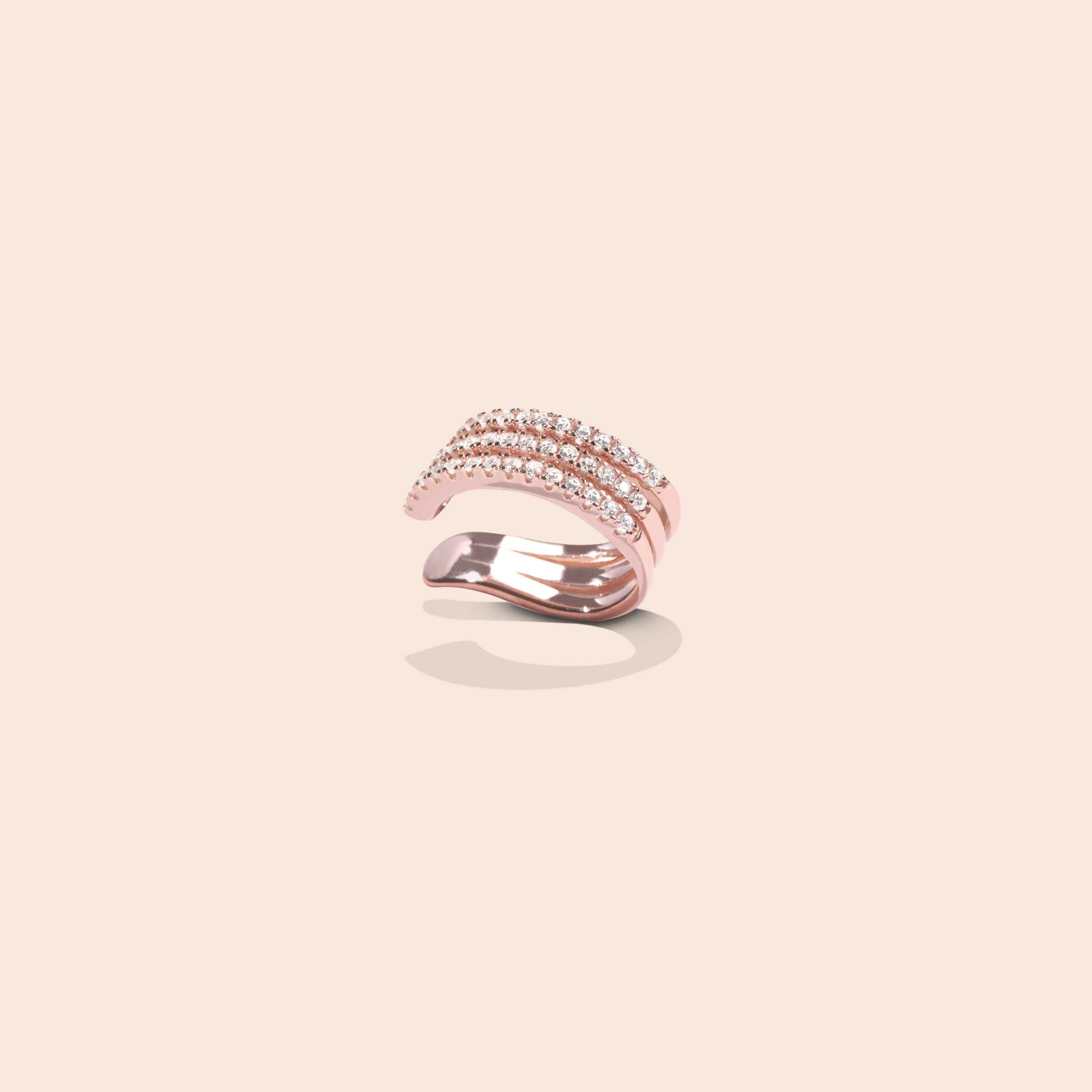 GEMMAPIECE ต่างหูหนีบ Julie 3 bar Earcuff