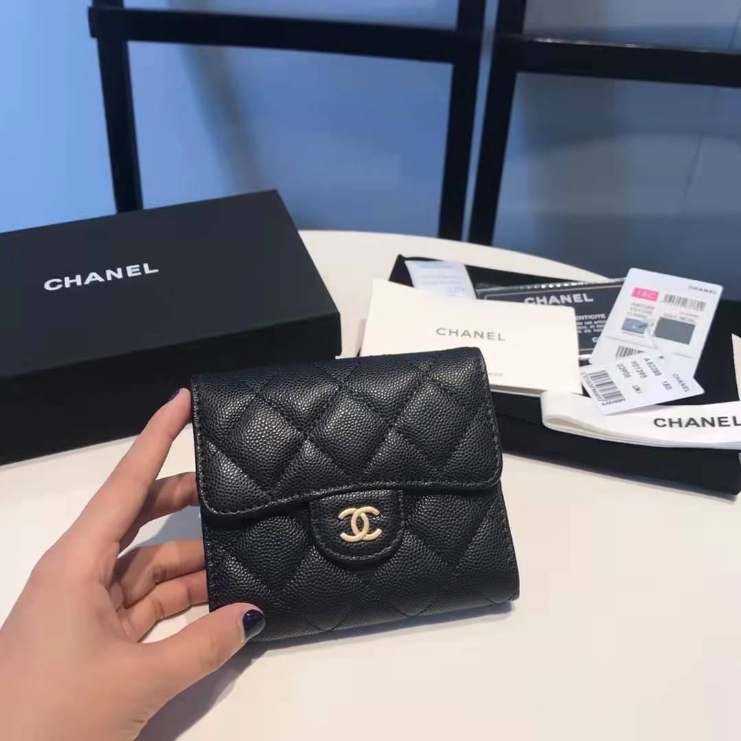 Chanel trifold wallet