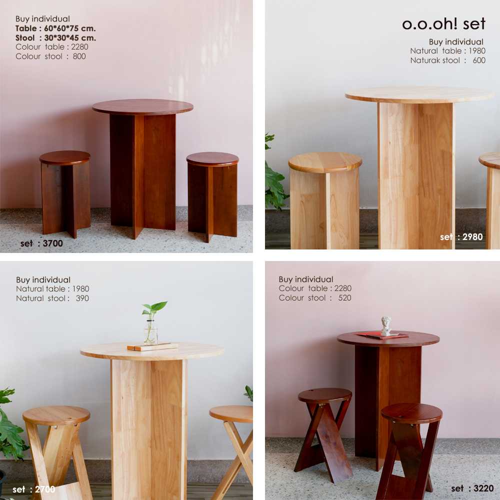 OH SET : NATURAL VS RED OAK