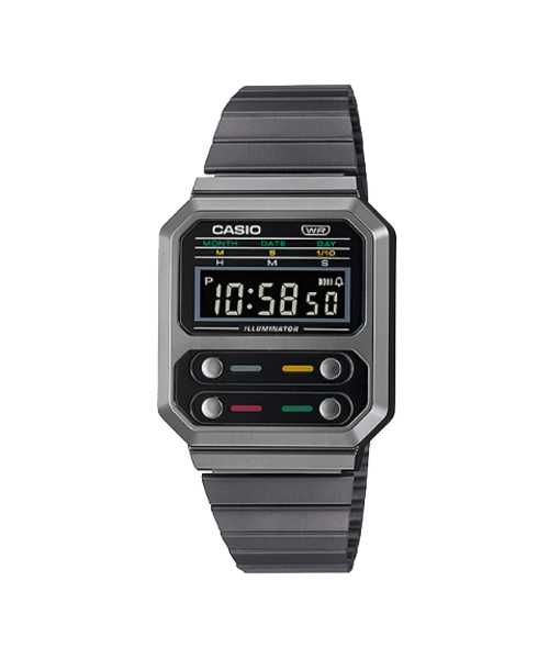 CASIO นาฬิกาคาสิโอ พร้อมส่ง นาฬิกาข้อมือ นาฬิกาของแท้ ประกันศูนย์ CMG 1 ปี รุ่น A100WEGG-1A