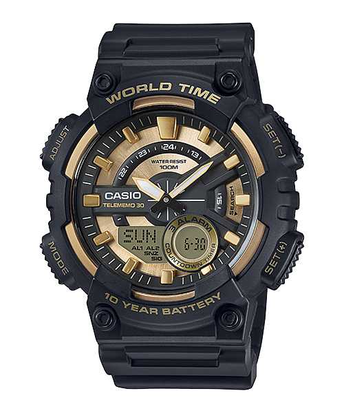 CASIO นาฬิกาคาสิโอ พร้อมส่ง นาฬิกาข้อมือ นาฬิกาของแท้ ประกันศูนย์ CMG 1 ปี รุ่น AEQ-110BW-9A