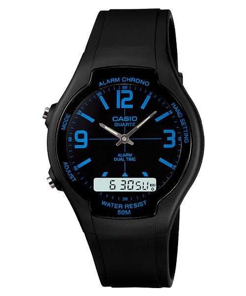 CASIO นาฬิกาคาสิโอ พร้อมส่ง นาฬิกาข้อมือ นาฬิกาของแท้ ประกันศูนย์ CMG 1 ปี รุ่น AW-90H-2B