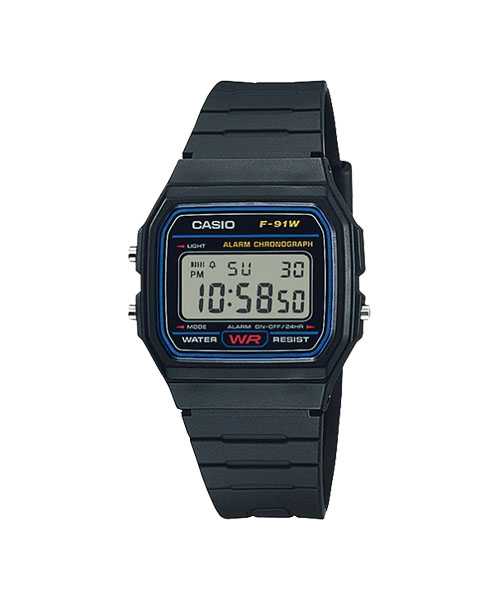 CASIO นาฬิกาคาสิโอ พร้อมส่ง นาฬิกาข้อมือ นาฬิกาของแท้ ประกันศูนย์ CMG 1 ปี รุ่น F-91W-1