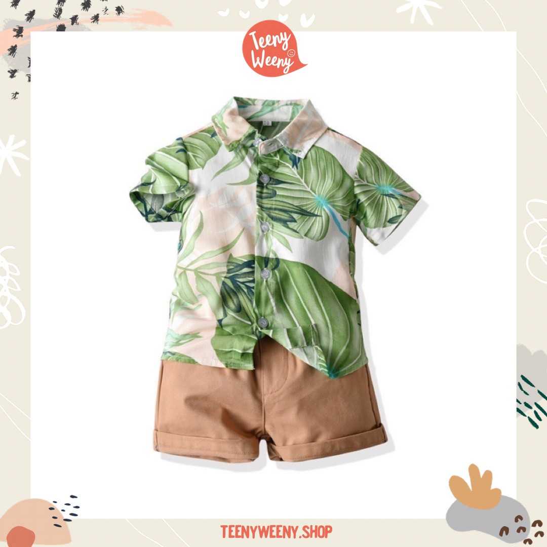 Teenyweeny.shop - เซตเสื้อเชิ้ต+กางเกงขาสั้น