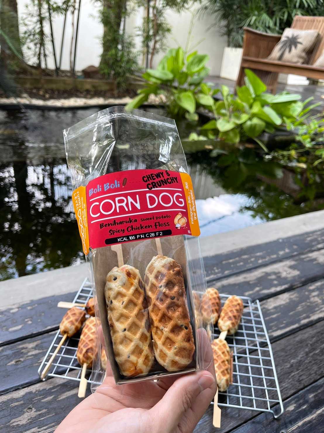 Boli Boli Corn Dog Spicy Chicken Floss & Beniharuka
